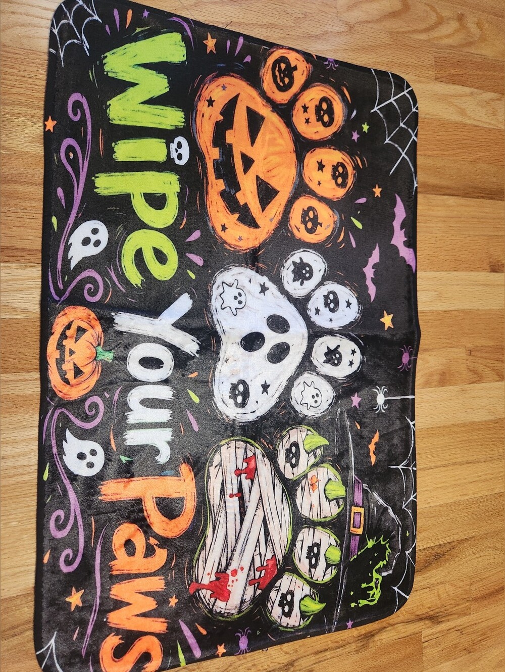 Halloween "Wipe Your Paws" Doormat - indoor mat